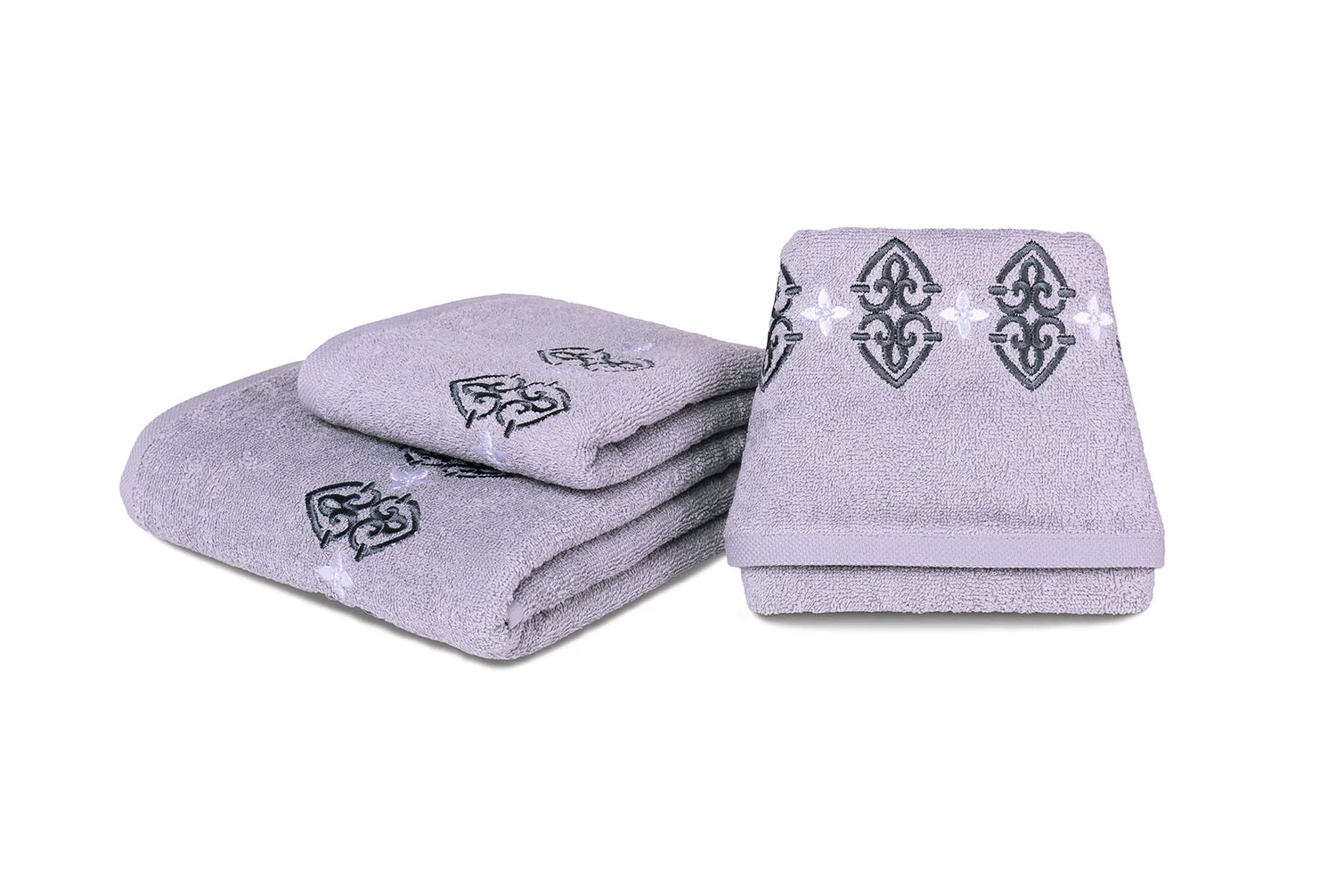 Heart-patterned terry towel – illustrative product photo from K-Tex